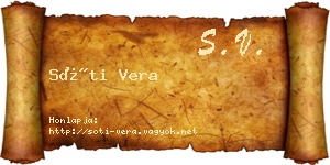 Sóti Vera névjegykártya